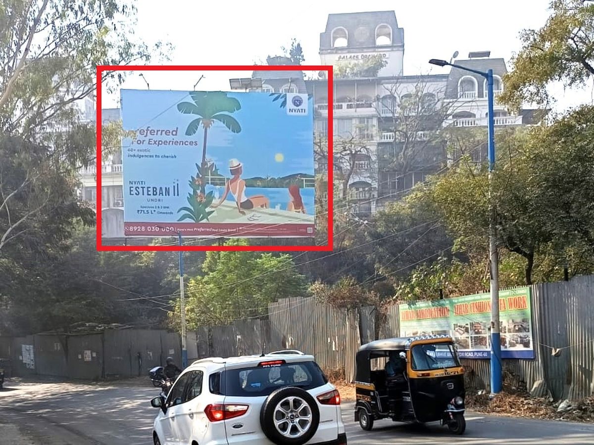 40 x 20 ft hoarding at NIBM Road, Cloud 9, Dorabji Mall, facing D-Mart
